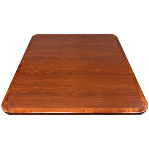 Wilsonart Brighton Walnut #7922-07 Inlay with 1-1/4" x 1-1/4" Maple Wood Edges Custom Stained to Laminate and 3" Radius Corners