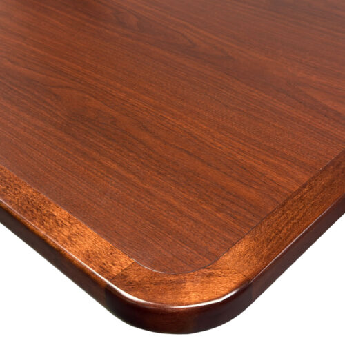Wilsonart Brighton Walnut Inlay with Maple Wood Edges Custom Stained to Laminate and 3" Radius Corners