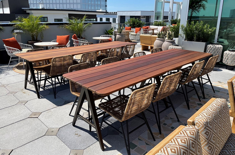 IPE Tables for a Summer Trade Show AD