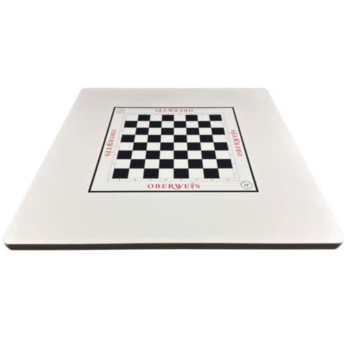 Custom Printed Laminate with 1-1/4" White T-Mold Edges & 3/4" Radius Corners